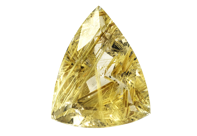 Quartz with golden rutile