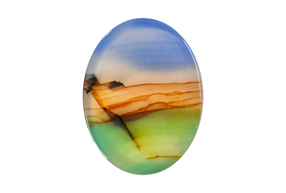  Agate (Landscape) 24x18 mm