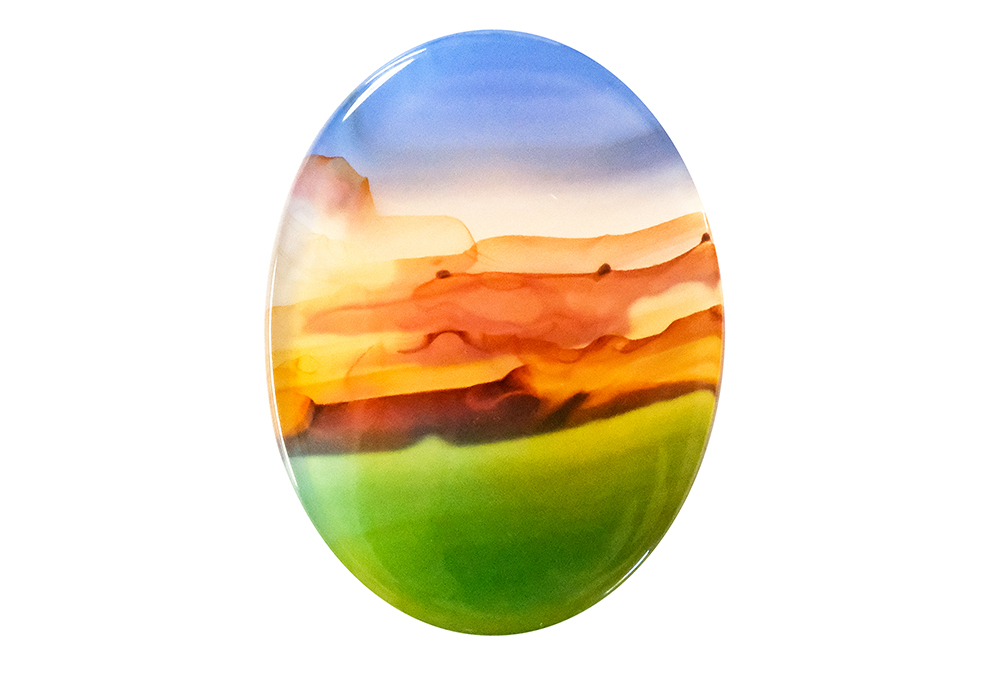  Agate (Landscape) 24x18 mm