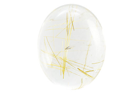 Quartz with golden rutile