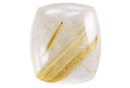 Quartz with golden rutile