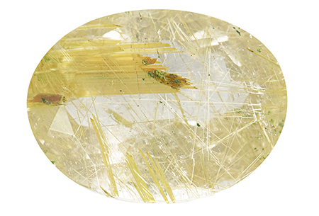 Quartz with golden rutile