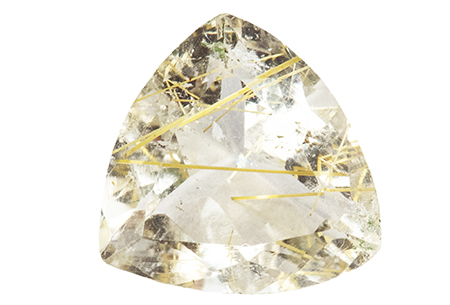 Quartz with golden rutile