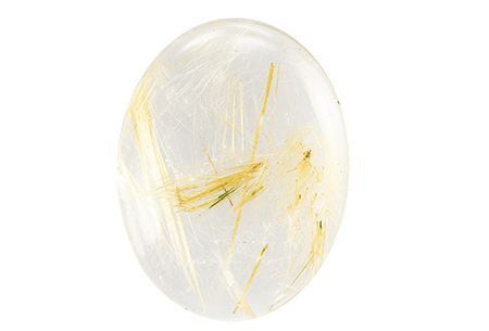 Quartz with golden rutile