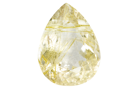 Quartz with golden rutile