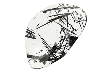 Quartz à inclusions de tourmaline - plaque facettée 9.82ct