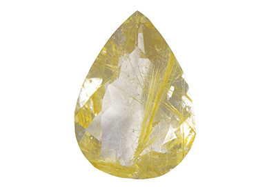 Quartz with golden rutile